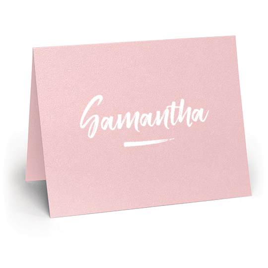 Brushed Accent Folded Shimmer Note Cards